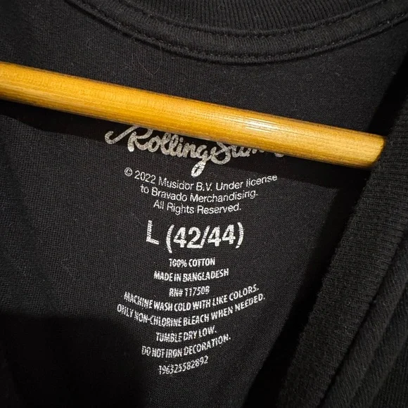 THE ROLLING STONES Men’s Black Cotton Tee - Picture 6 of 6